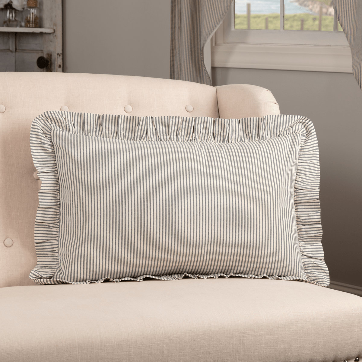 Hatteras Ticking Stripe Rectangle Pillow