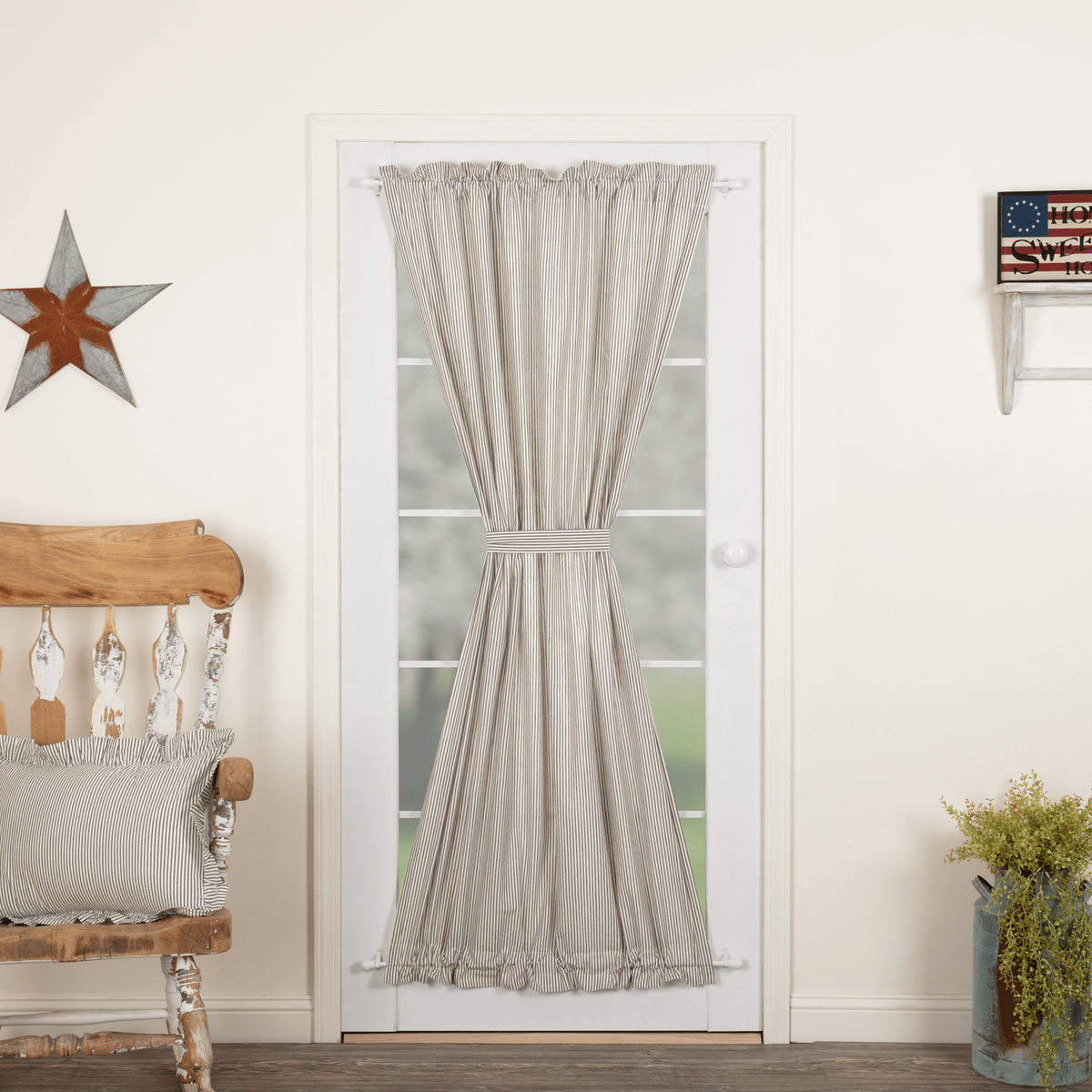 Hatteras Ticking Stripe Door Panel