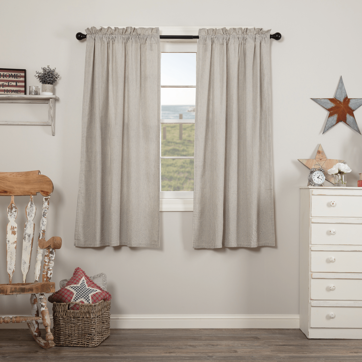 Hatteras Ticking Stripe 63" Panel Set