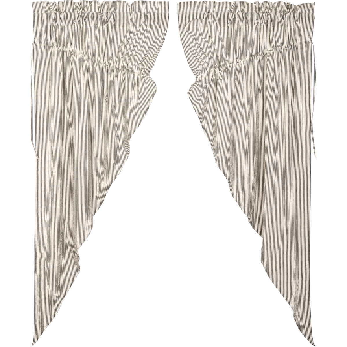 Hatteras Ticking Stripe Prairie Curtain