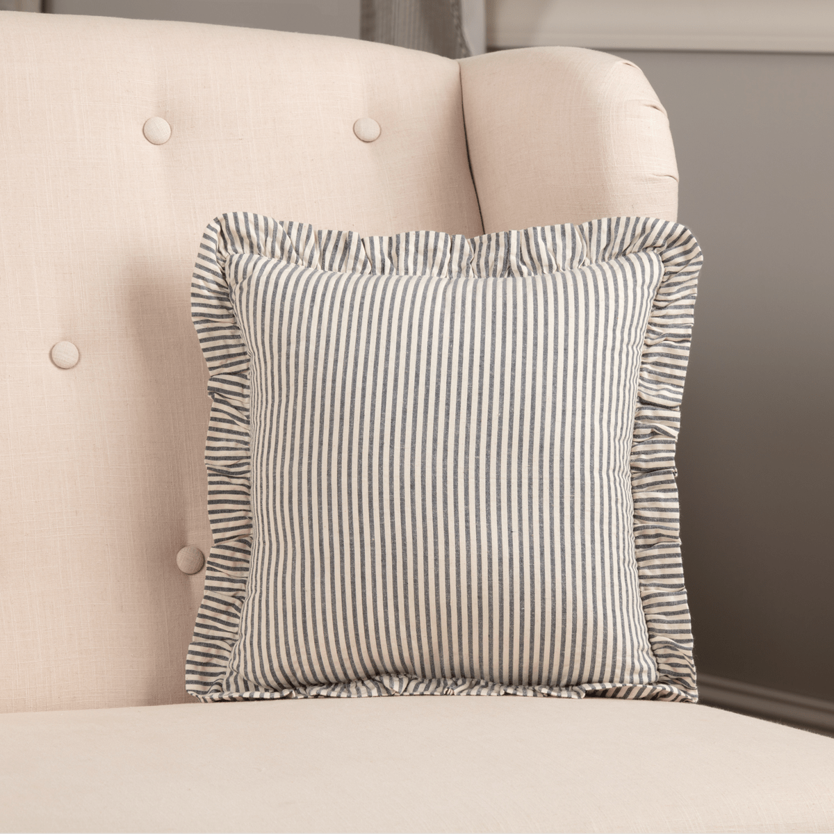 Hatteras Ticking Stripe Square Pillow