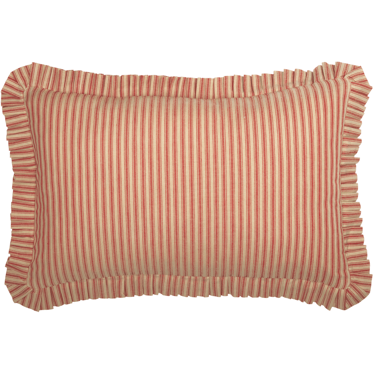 Rory Schoolhouse Red Ticking Stripe Pillow