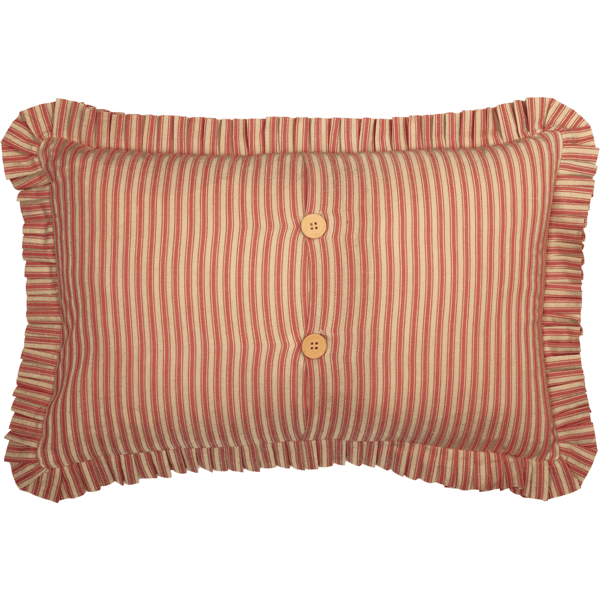 Rory Schoolhouse Red Ticking Stripe Pillow