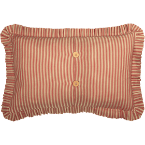 Rory Schoolhouse Red Ticking Stripe Pillow