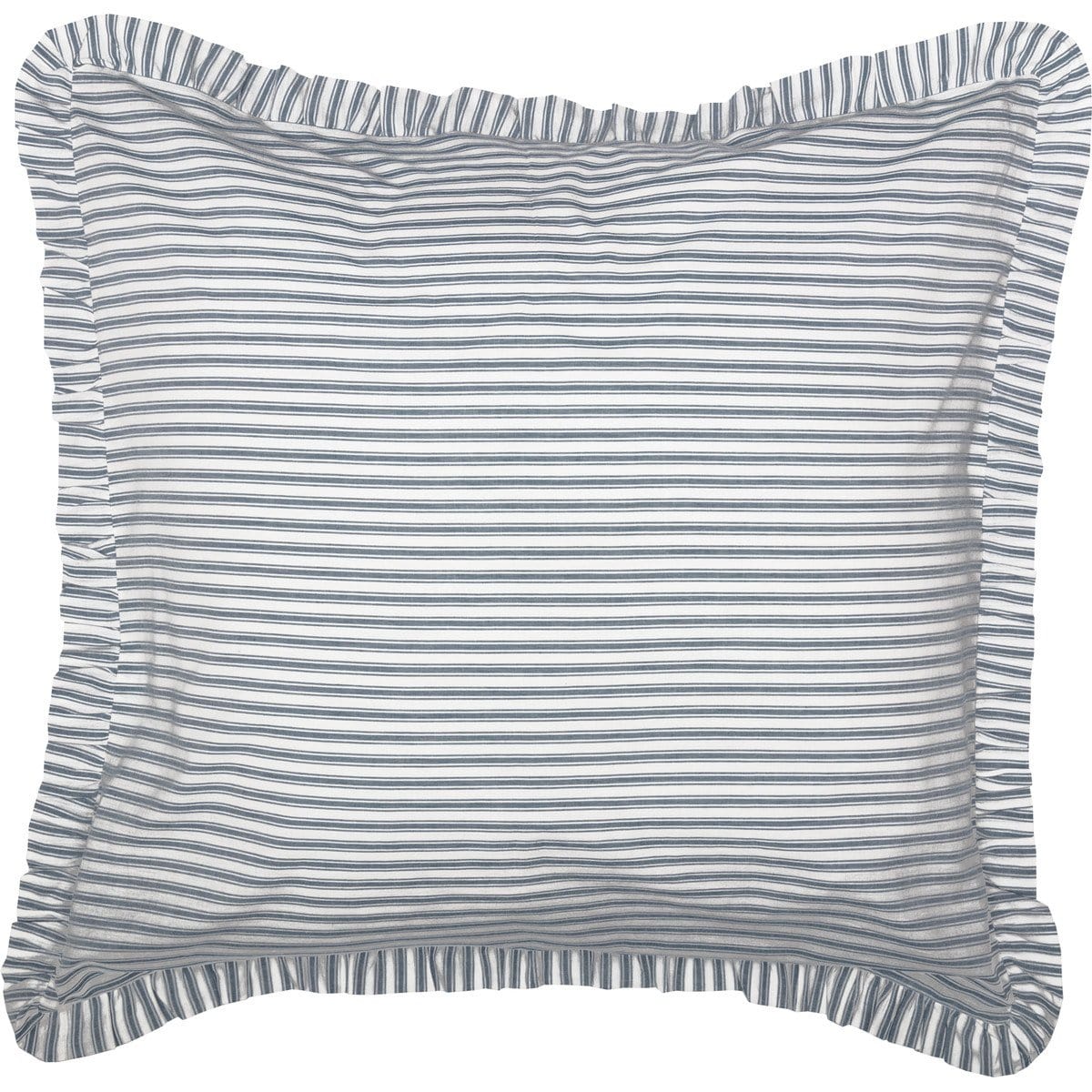 Sawyer Mill Blue Ticking Stripe Fabric Euro Sham