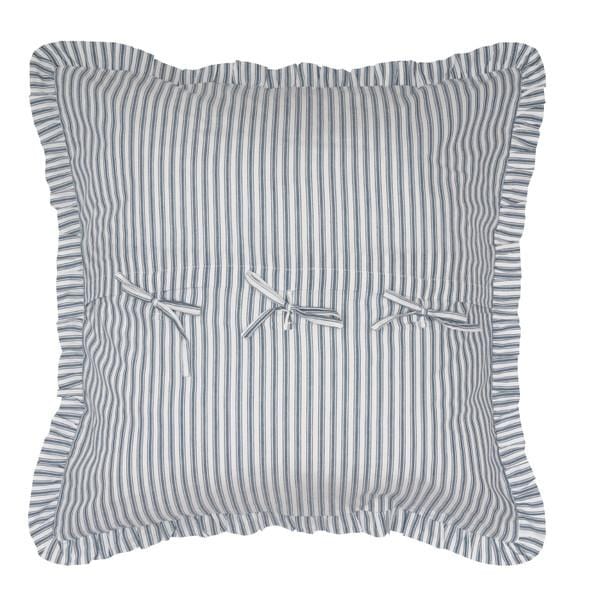 Sawyer Mill Blue Ticking Stripe Fabric Euro Sham