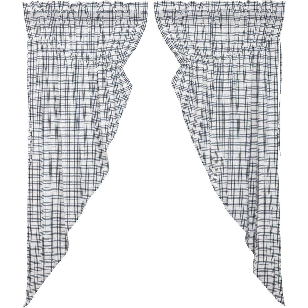 Sawyer Mill Blue Plaid Prairie Curtain