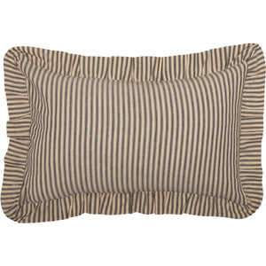Sawyer Mill Charcoal Ticking Stripe Pillow