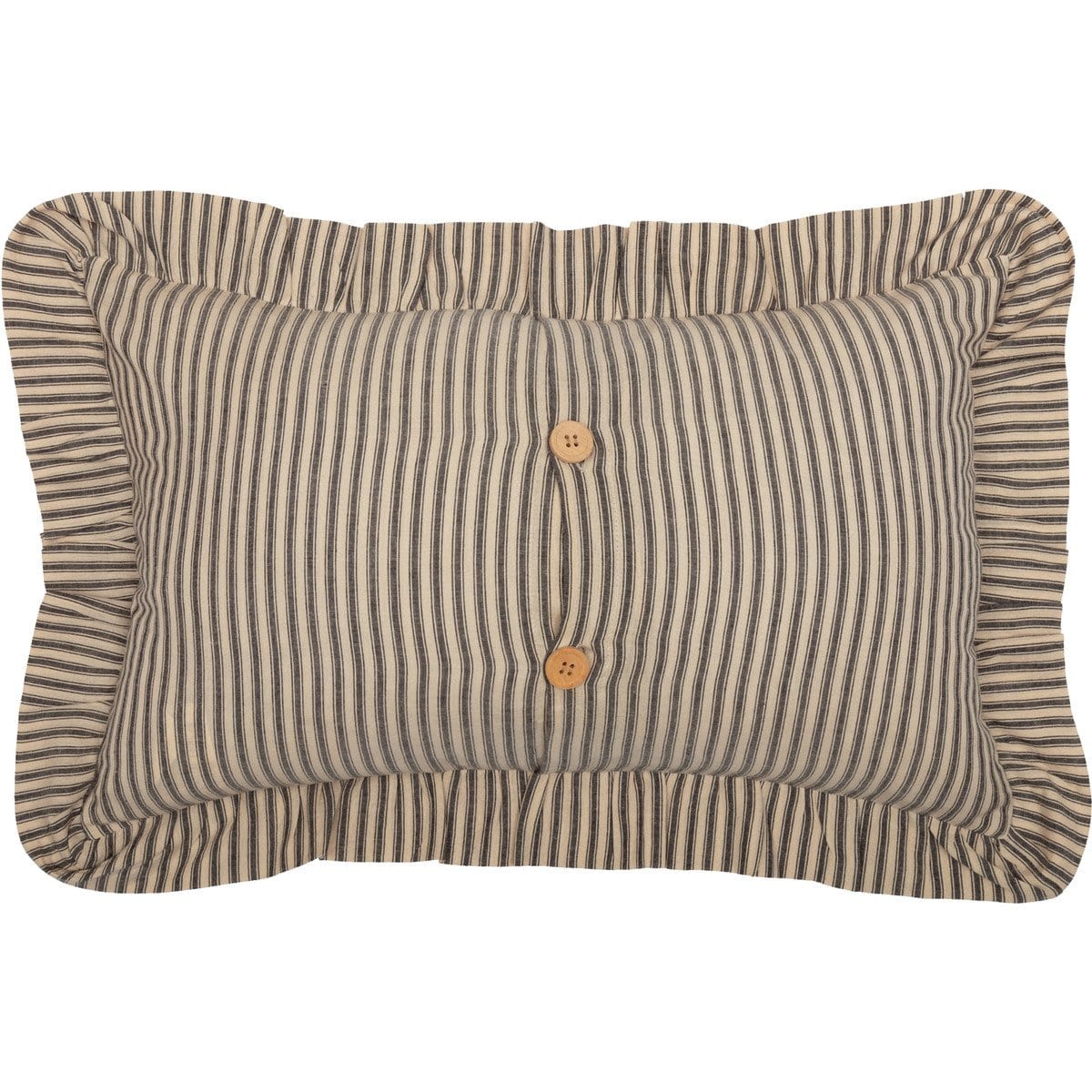 Sawyer Mill Charcoal Ticking Stripe Pillow