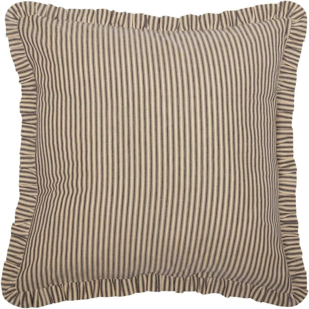 Sawyer Mill Charcoal Ticking Stripe Euro Sham