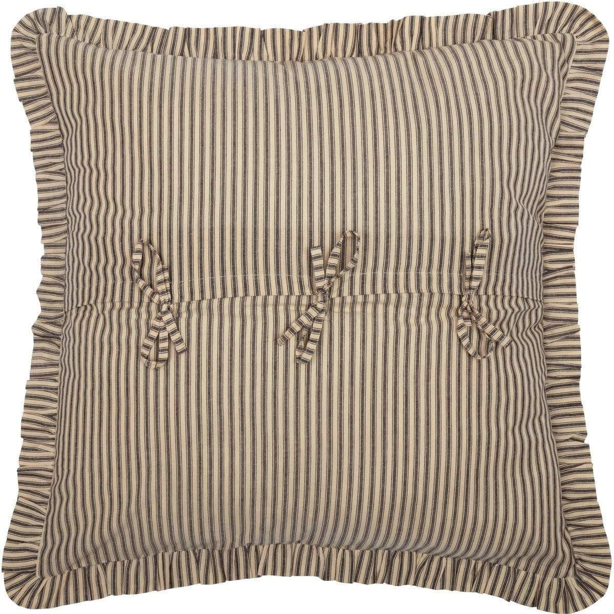 Sawyer Mill Charcoal Ticking Stripe Euro Sham