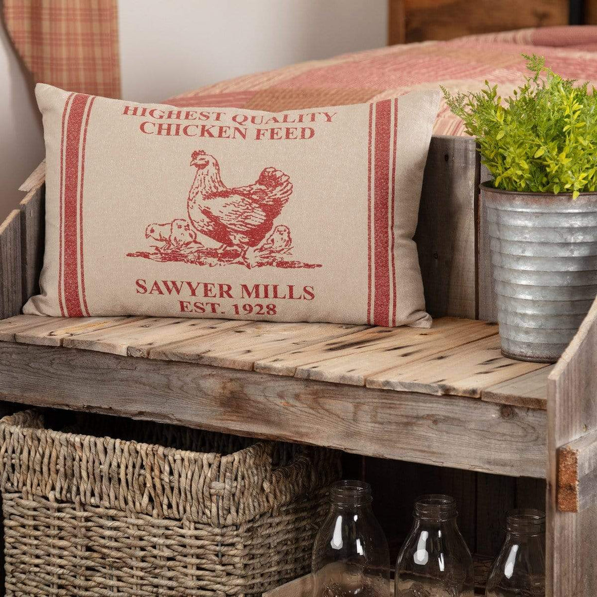 Sawyer Mill Red Hen Pillow