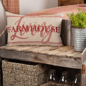 Sawyer Mill Red Farmhouse Living Pillow 14" x 22"