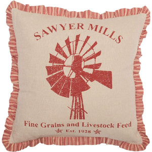 Sawyer Mill Red Windmill Pillow