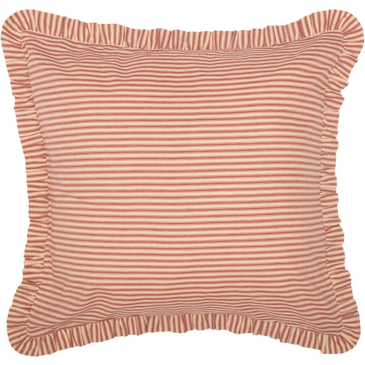 Sawyer Mill Red Ticking Stripe Euro Sham