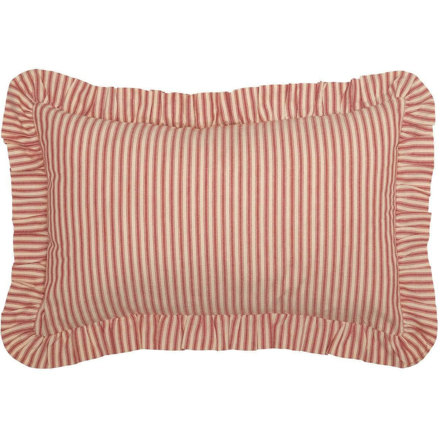 Sawyer Mill Red Ticking Stripe Pillow