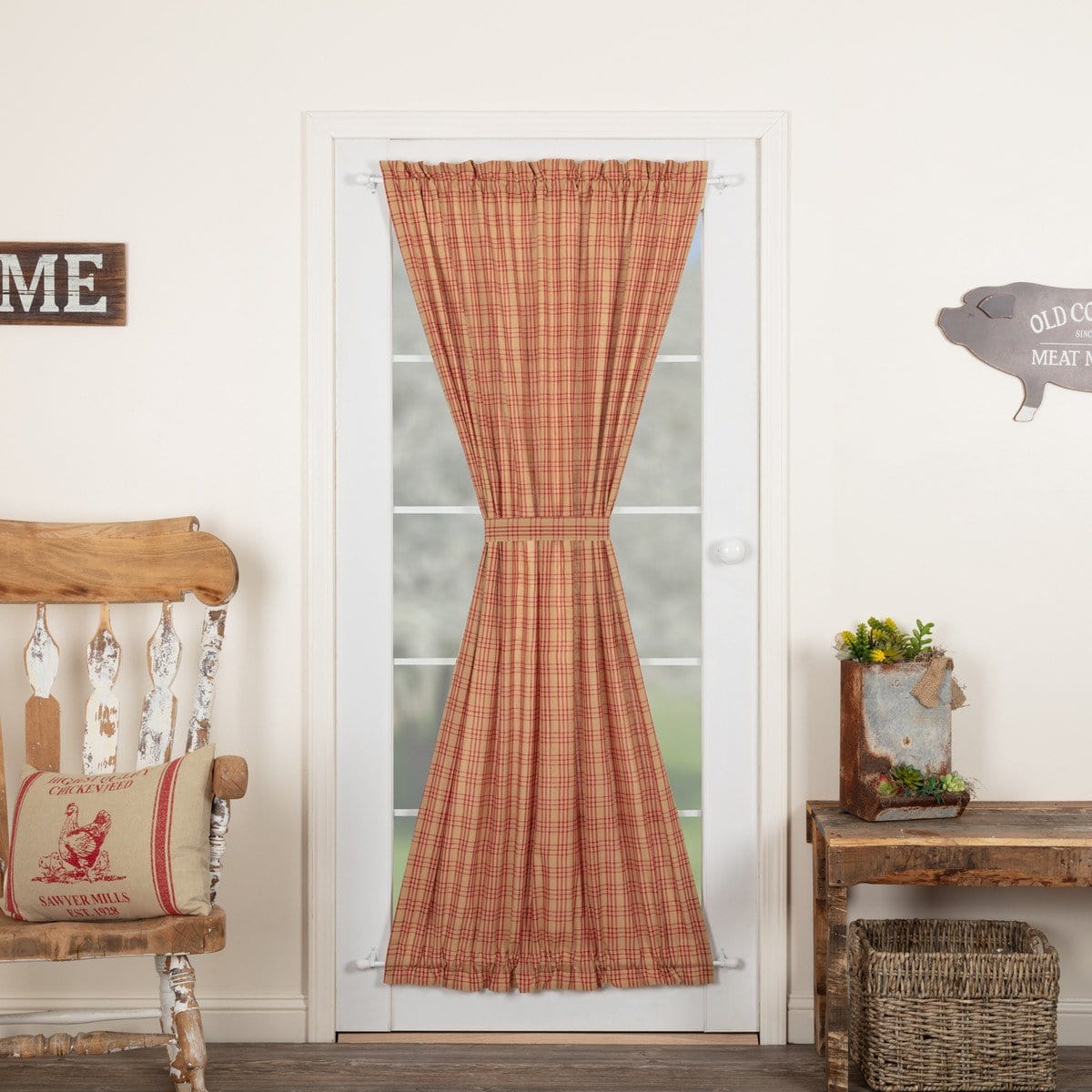 Sawyer Mill Red Plaid Door Panel