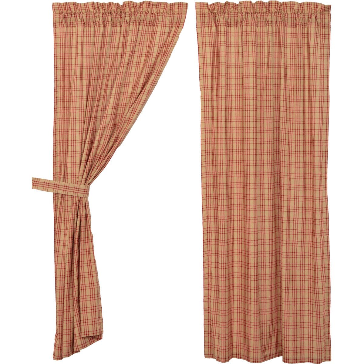 Sawyer Mill Red Plaid 63" Panel Set