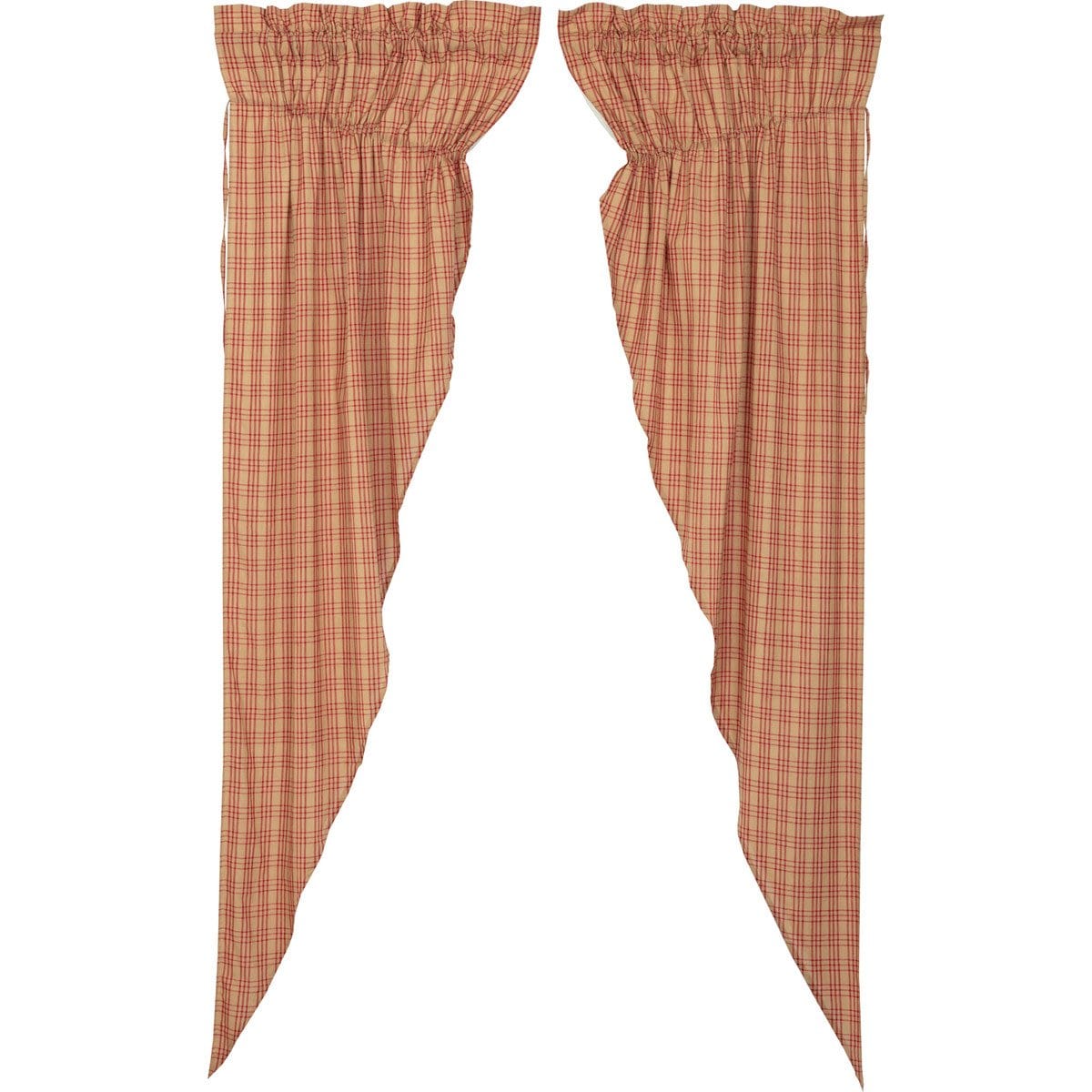 Sawyer Mill Red Plaid Long Prairie Curtain