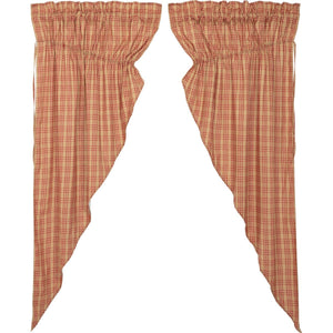Sawyer Mill Red Plaid Prairie Curtain