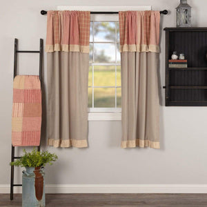 Sawyer Mill Red 63" Panel Set With Attached Valance