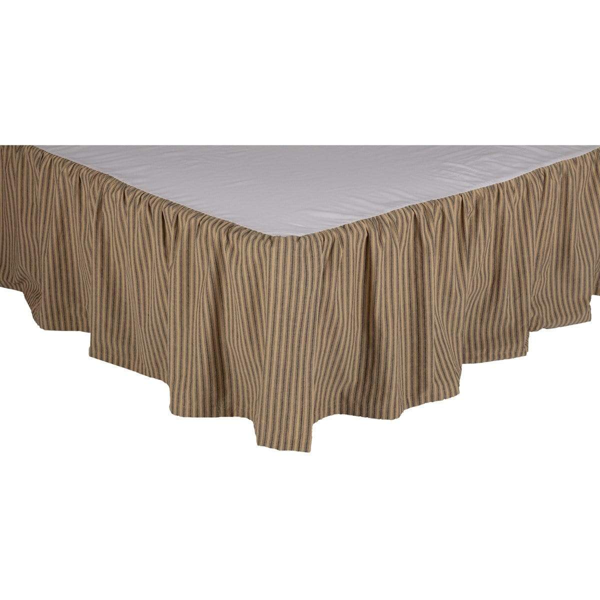 Farmhouse Star Ticking Stripe Bedskirt