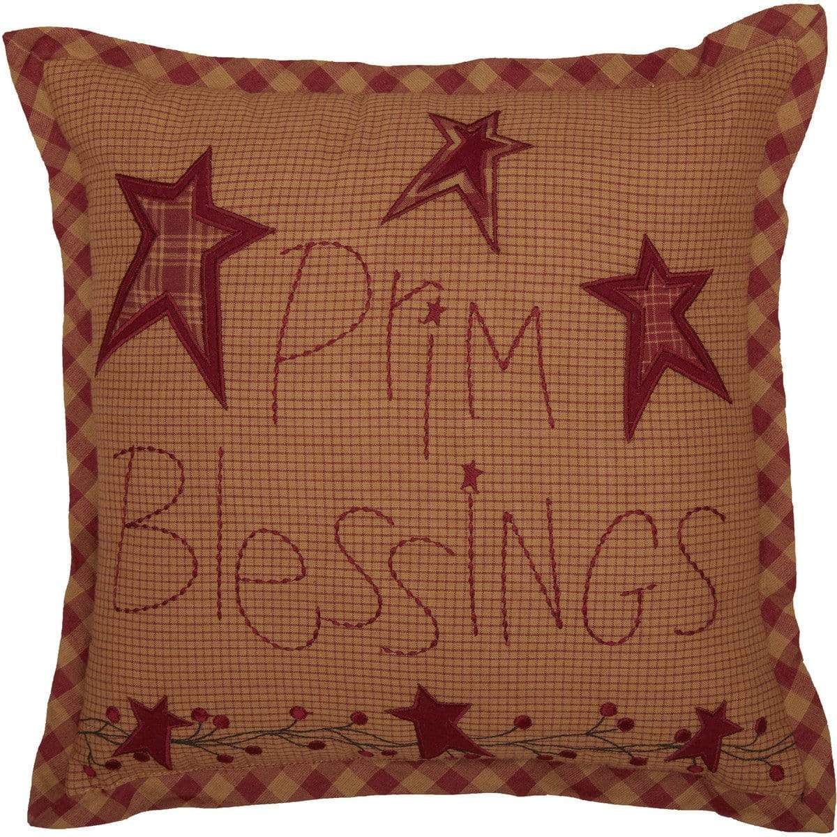 Ninepatch Star Prim Blessings Small Pillow