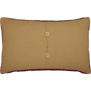 Patriotic Patch Hooked Pillow
