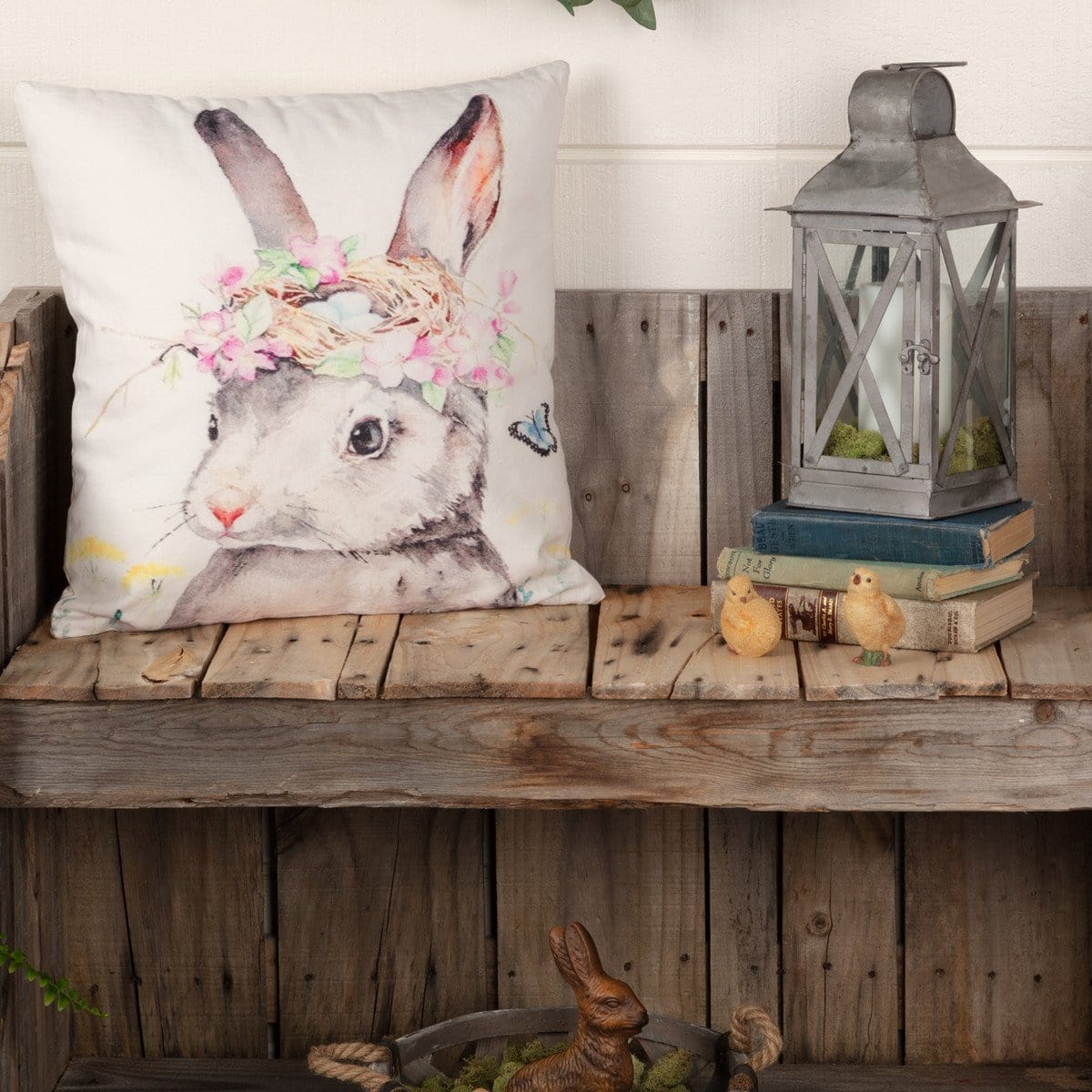 Garden Bunny Pillow