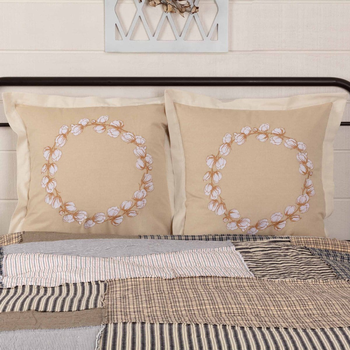 Ashmont Cotton Wreath Euro Sham Set of 2