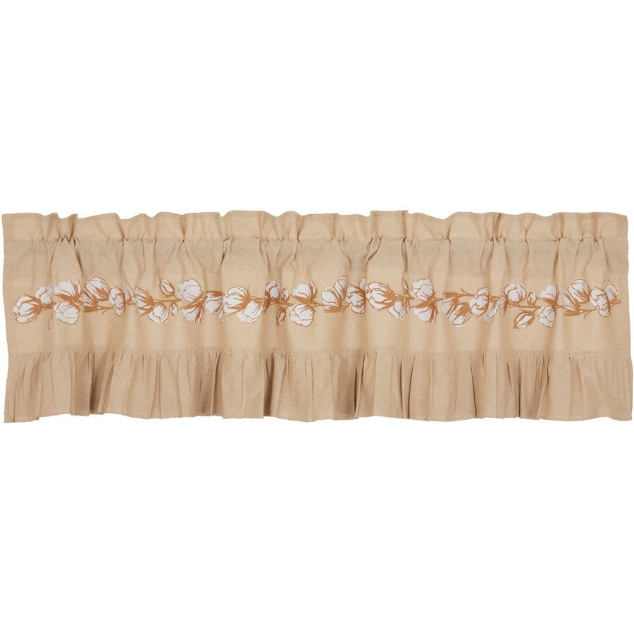 Ashmont Embroidered Cotton Boll Valance