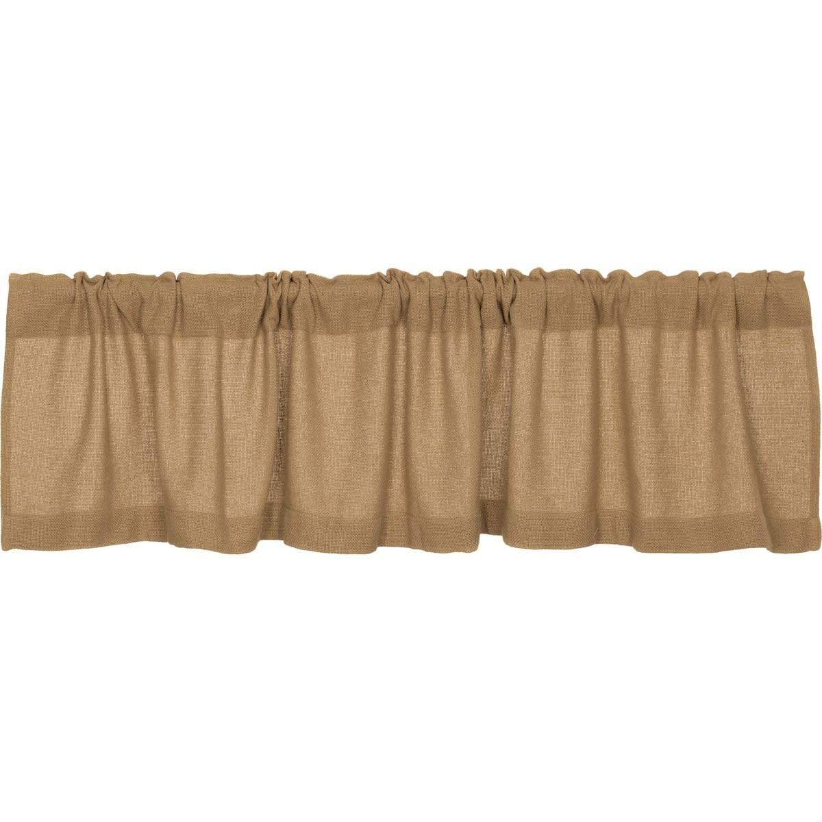 Burlap Natural Valance