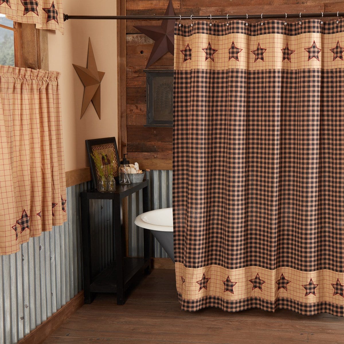 VHC Brands Bingham Star Shower Curtain