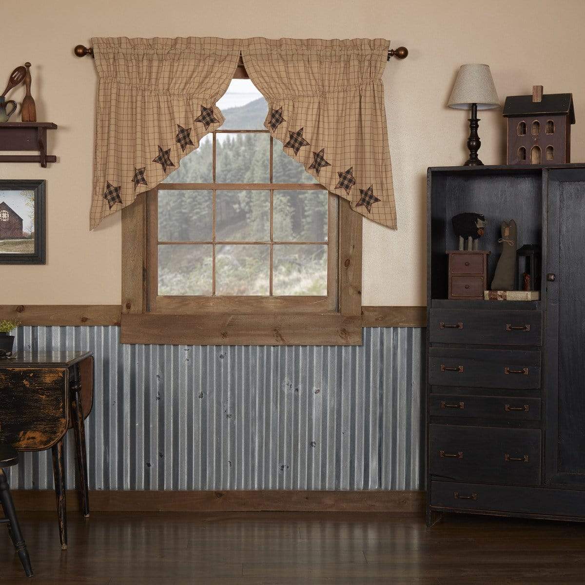 VHC Brands Bingham Star Applique Prairie Swag - Thumbnail 3