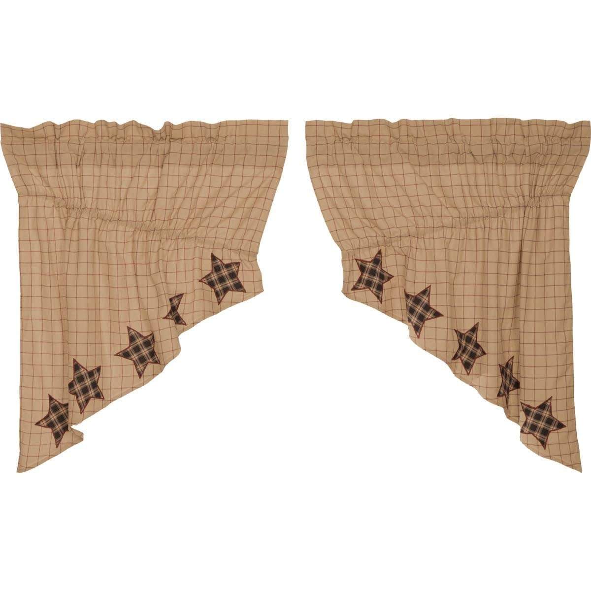 VHC Brands Bingham Star Applique Prairie Swag