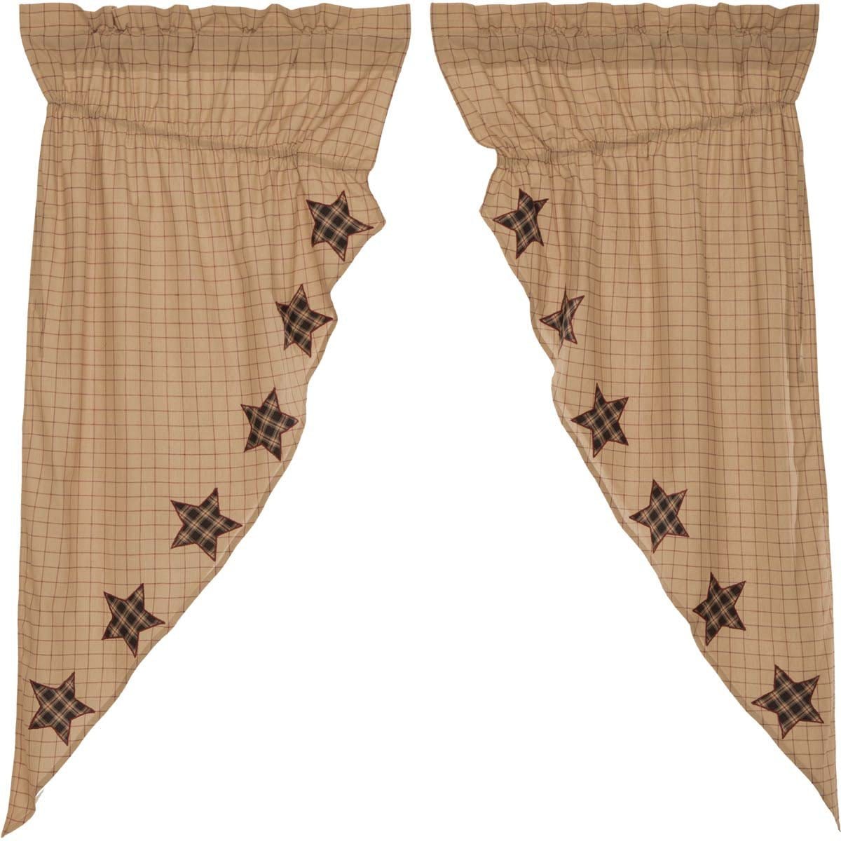 Bingham Star Applique Prairie Curtain