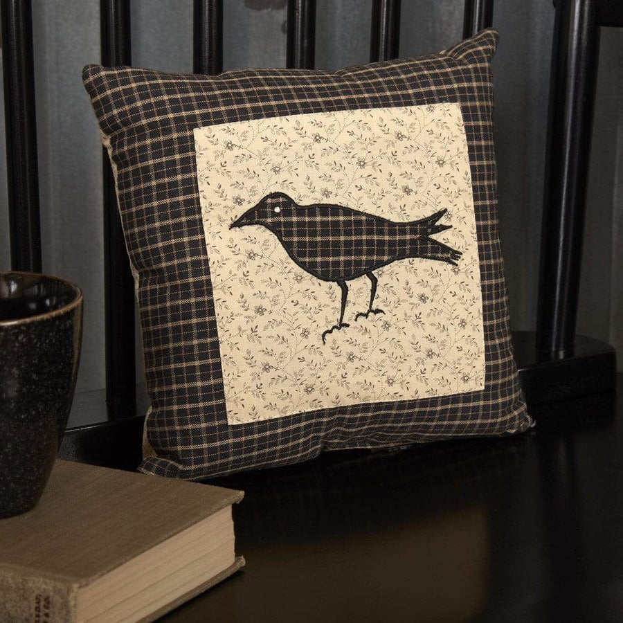 Kettle Grove Black Crow Mini Pillow