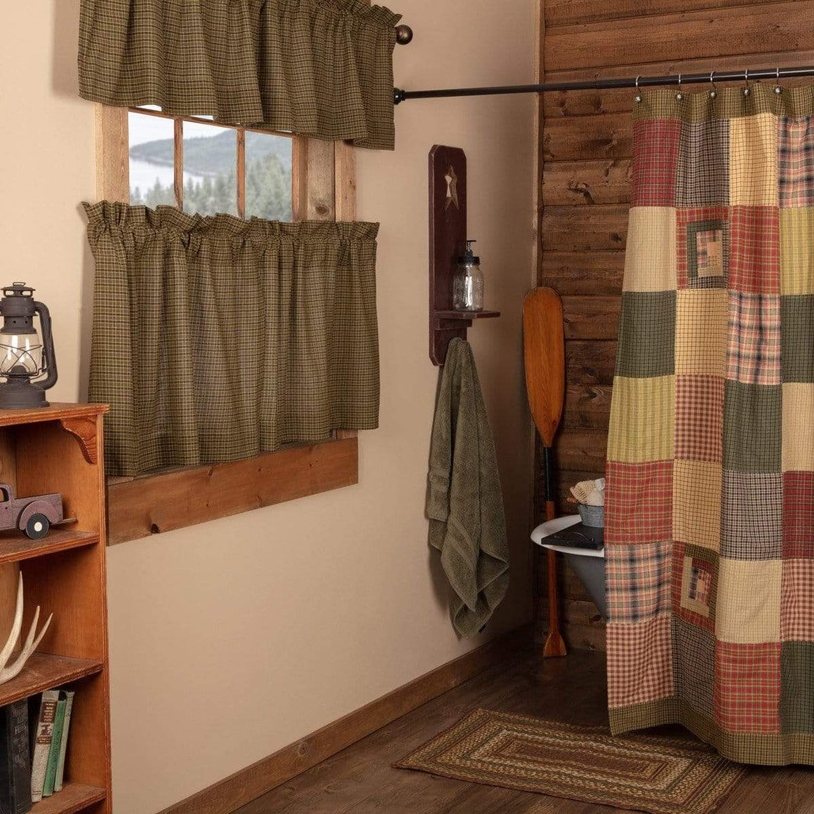 Tea Cabin Patchwork Shower Curtain