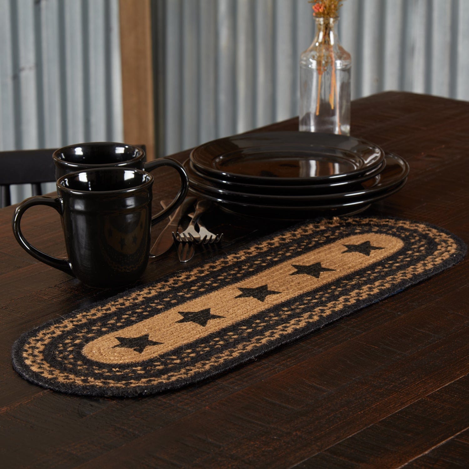 Farmhouse Star Jute Table Runner