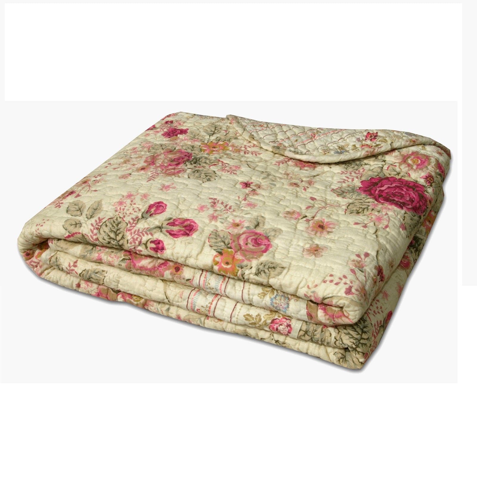 Antique Rose Quilted Throw