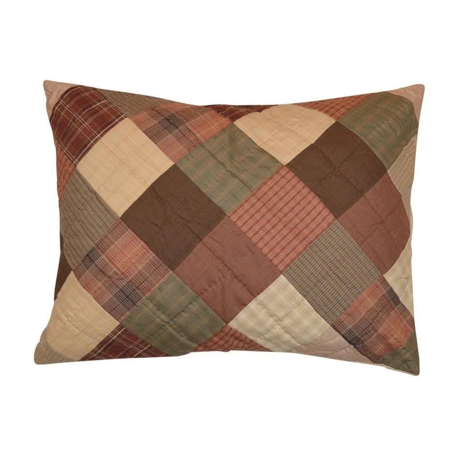 Autumn Plaid Hand Quilted Pillow Sham