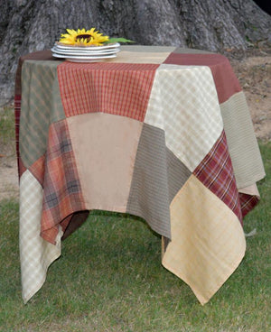 Autumn Plaid Patchwork Tablecloth