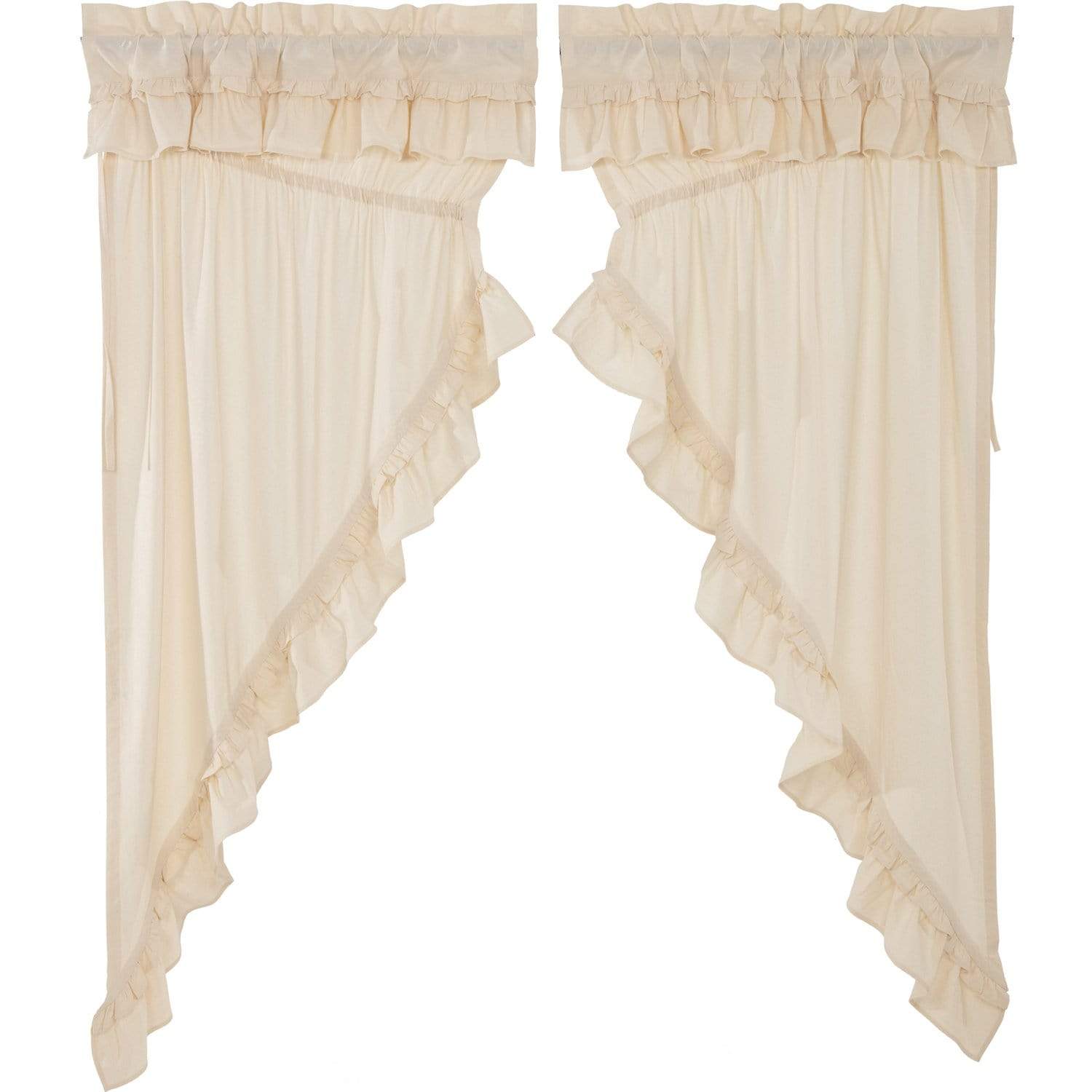 Muslin Ruffled Prairie Curtain