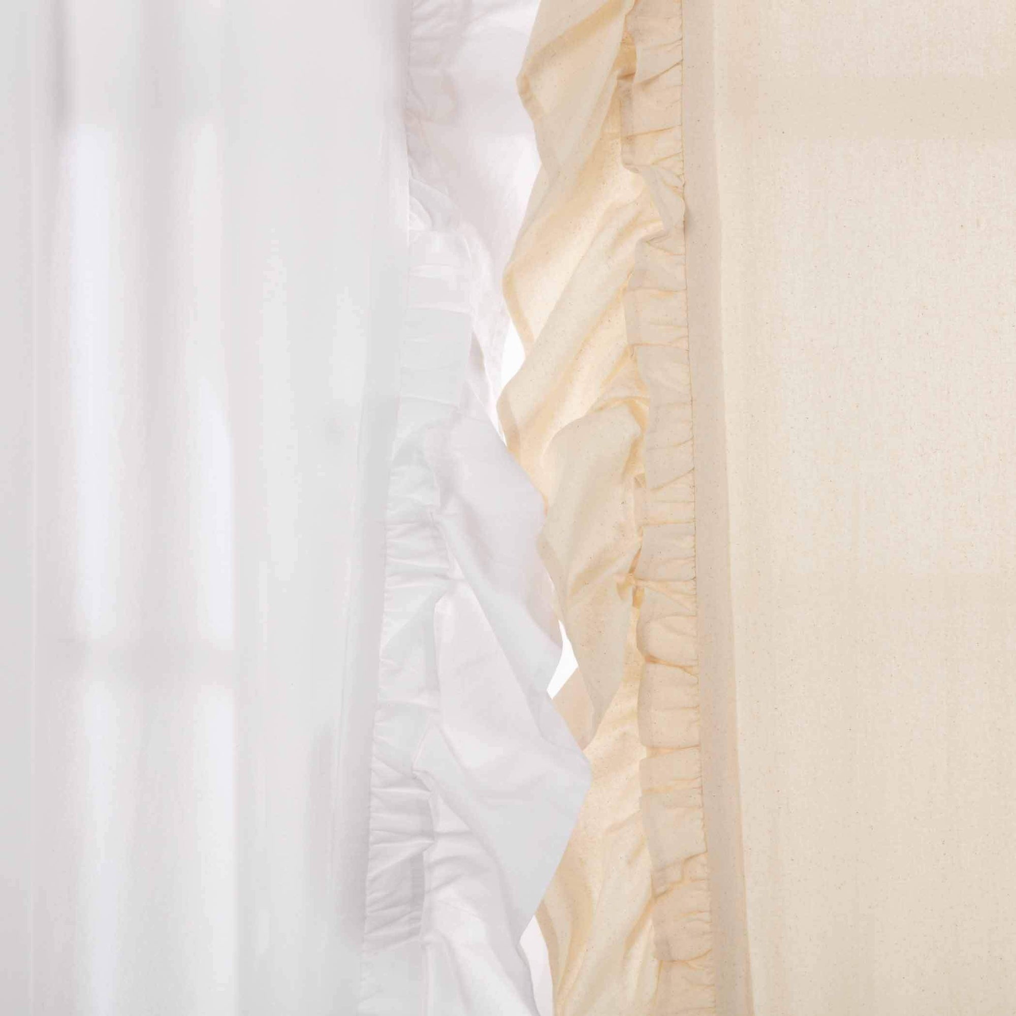 Muslin Ruffled Prairie Curtain