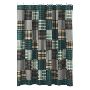 Pine Grove Patchwork Shower Curtain