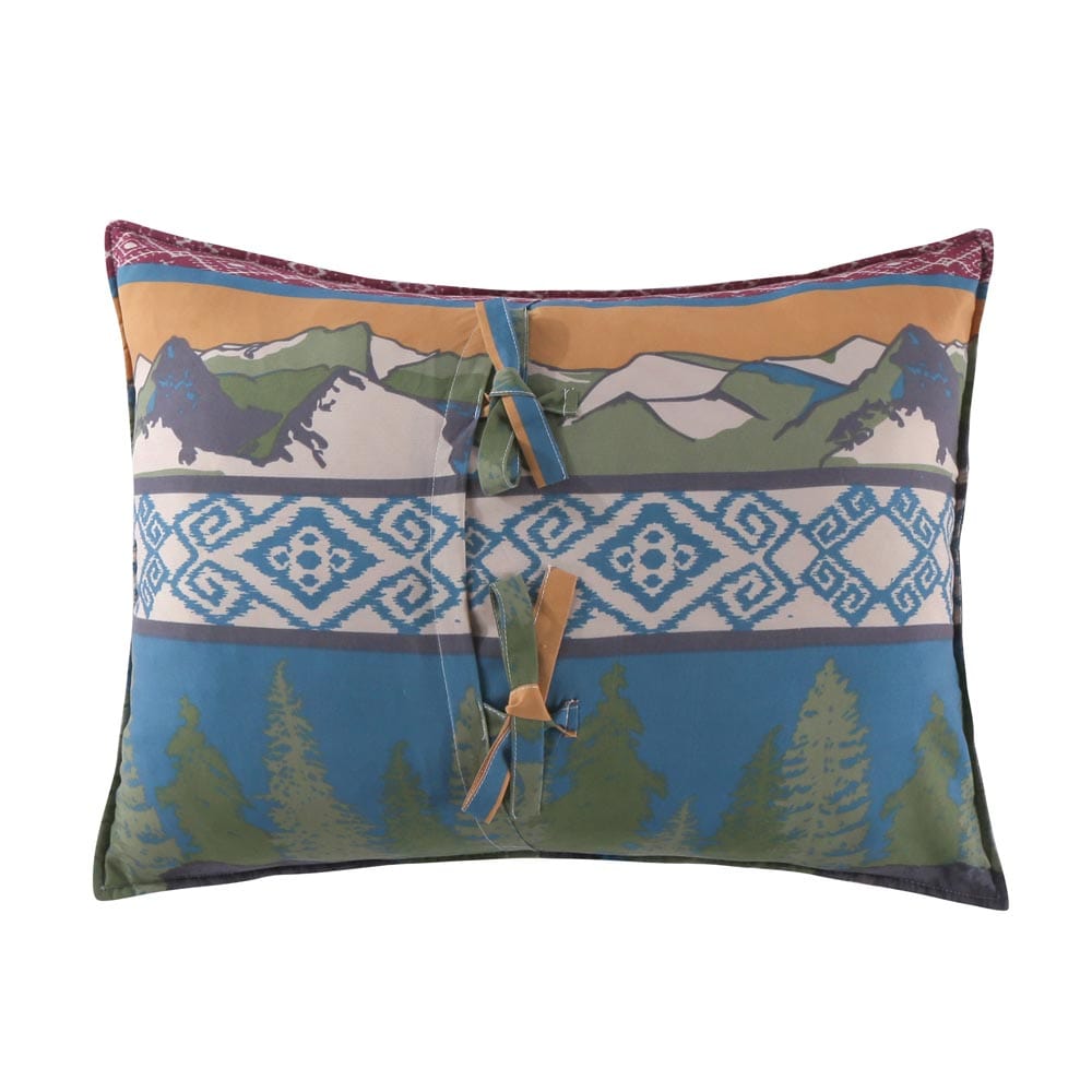 Black Bear Lodge Pillow Sham - Retro Barn Country Linens