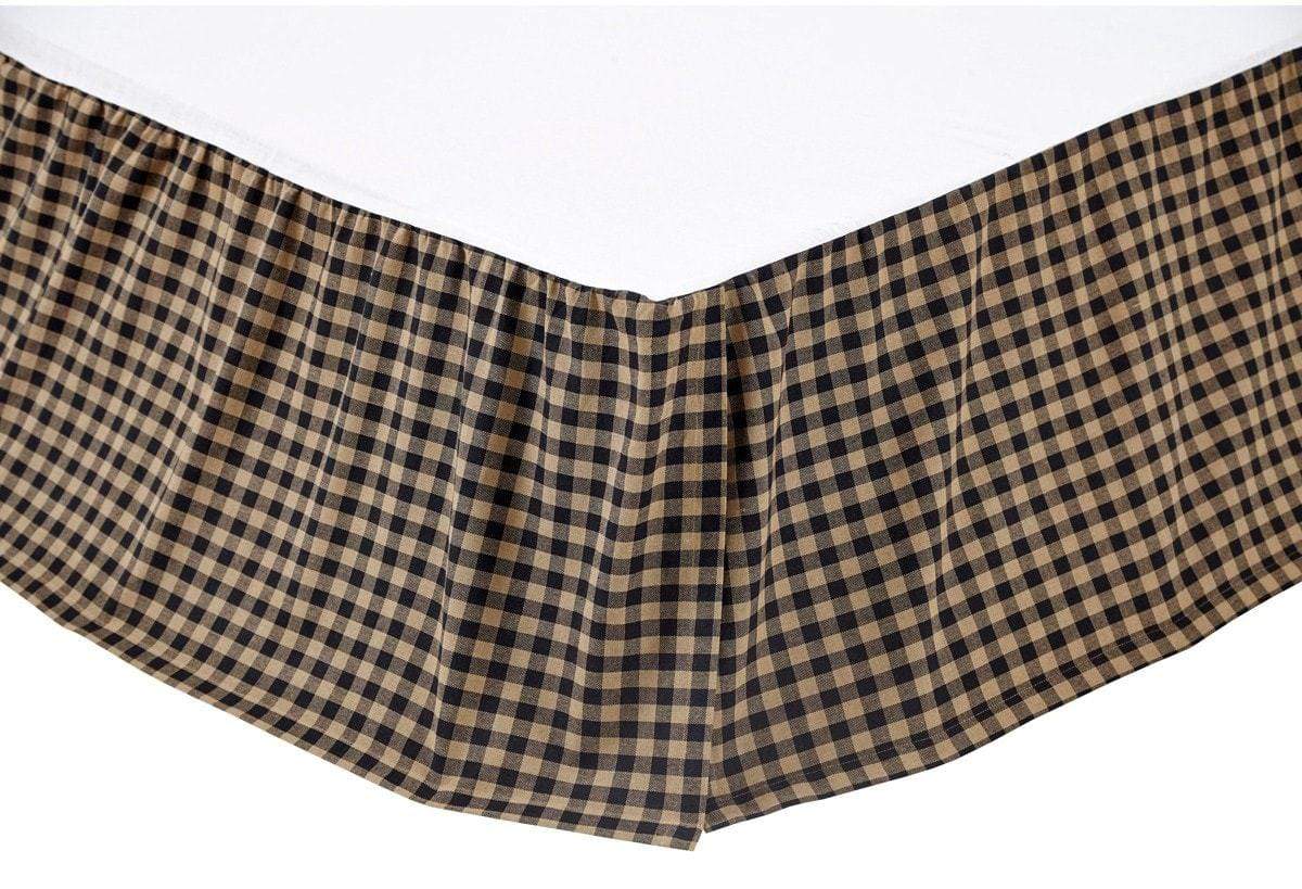 Black Check Bedskirt 16"