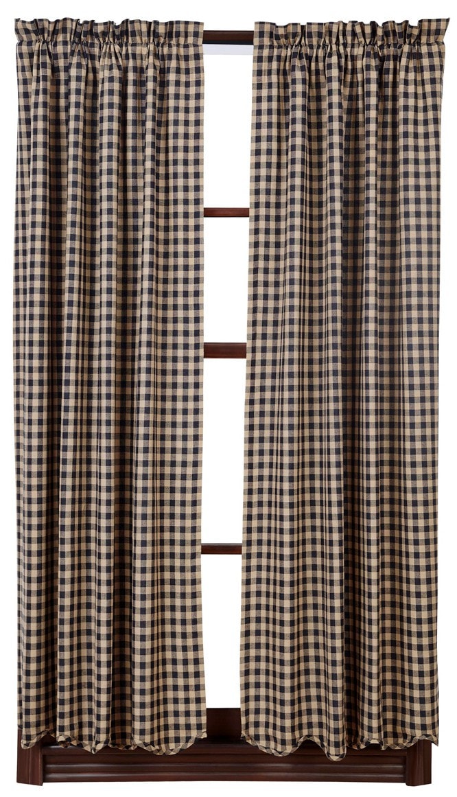 Black Check 63" Panel Set