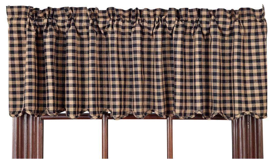 Black Check Valance