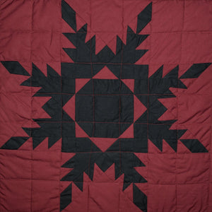 Black Feathered Star Quilt